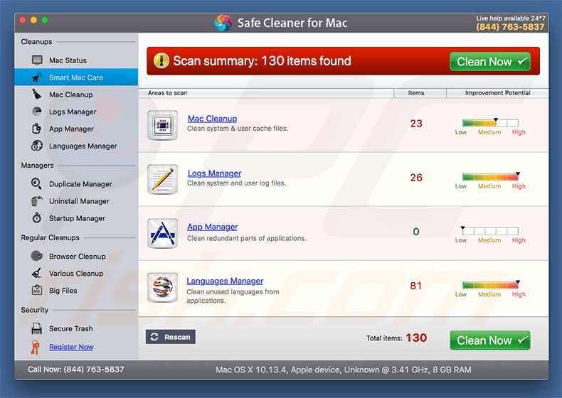 How to remove advanced mac cleaner virus